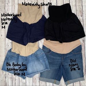 ⭐️🌟 HP 🌟⭐️ Bundle of 4 Maternity Shorts Sz M & 6